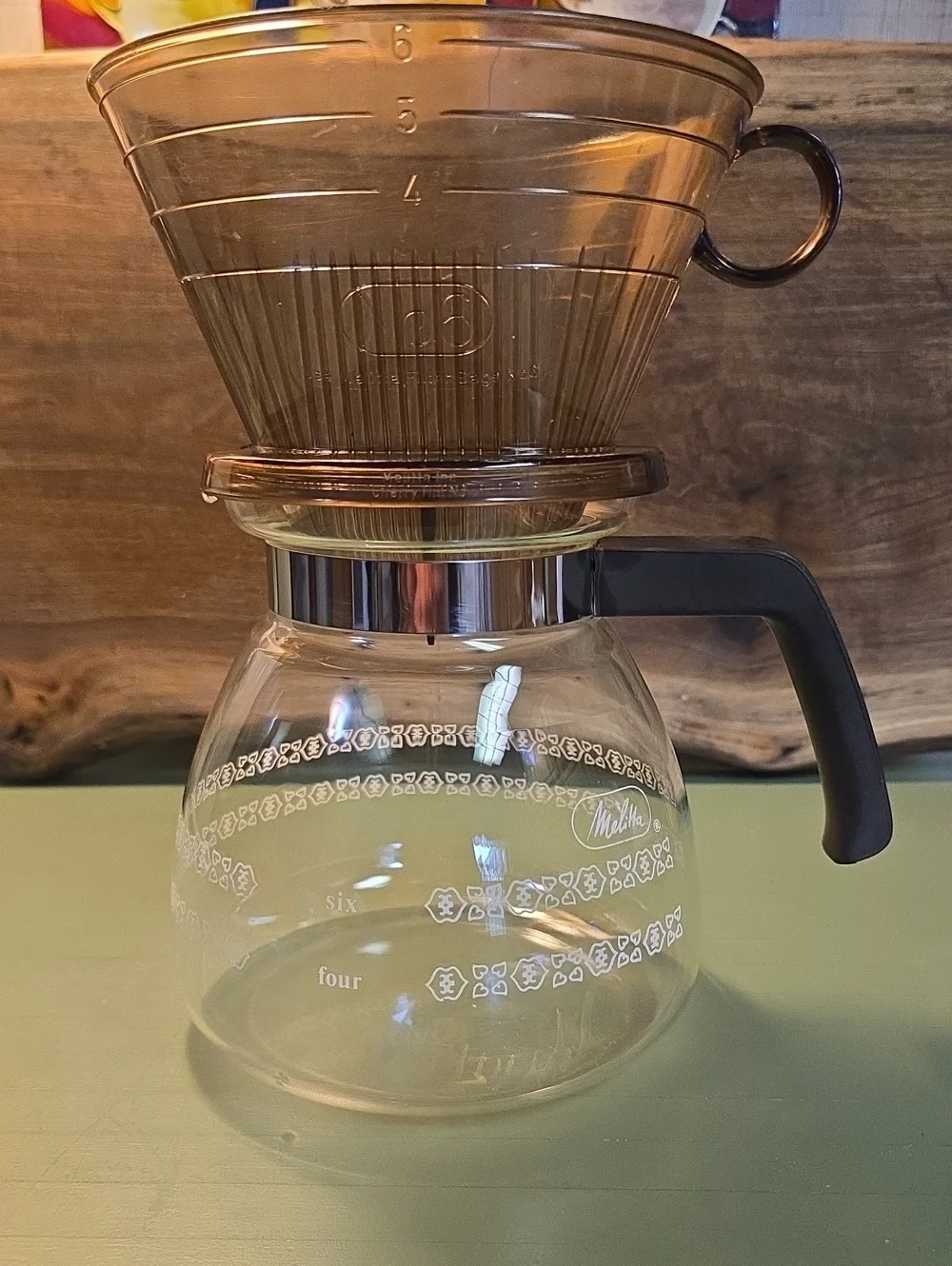 Vintage Melitta No. 6 Pour Over Cone Filter Cup Pour Over Coffee Maker With Base